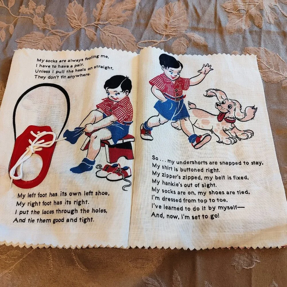 Vintage 1950s All by Himself Cloth Book by Kay Clark, Used - Picture 4 of 6